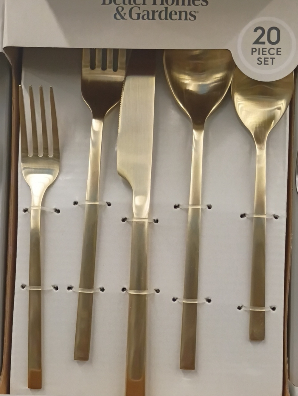Better Homes And Gardens Gold Stainless Steel 20-Piece Flatware Set